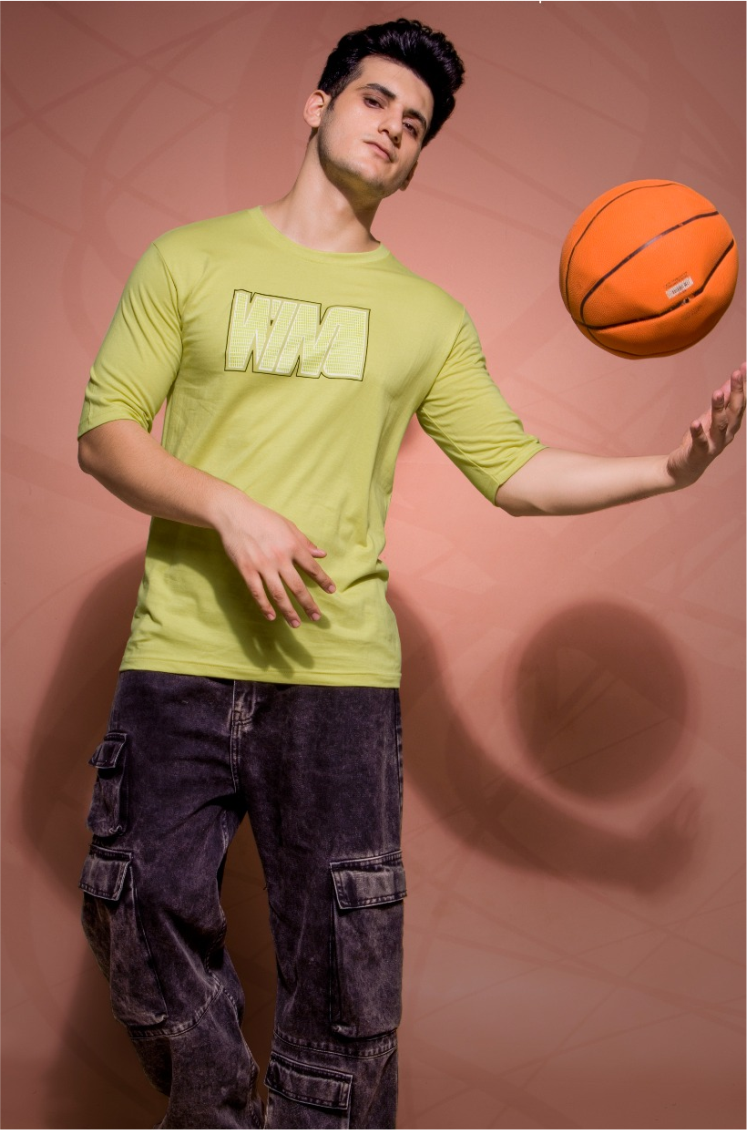 WNM Neon Green Drop-Shoulder Unisex T-Shirt – Sporty Streetwear Edition